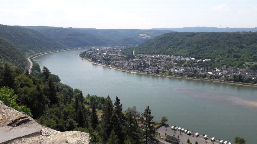 Vista del Rin desde el Castillo de Marksburg