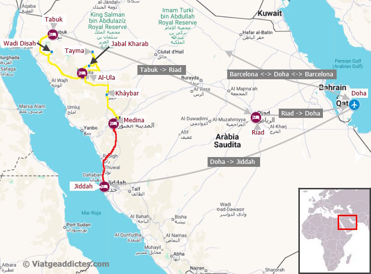 Ruta per l'Aràbia Saudita 