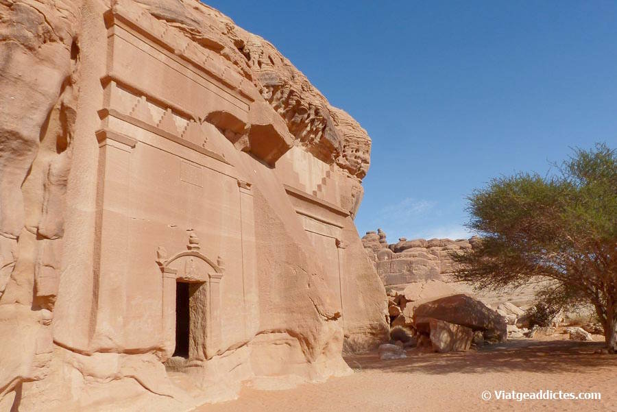 Vista d'un dels racons del conjunt d'AlBanat (Hegra, Al-Ula)