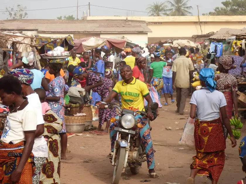 Imatge d'un mercat de Benín