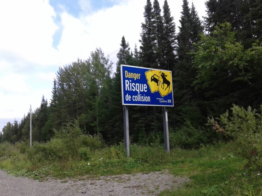 Senyal de perill a les carreteres del Quebec