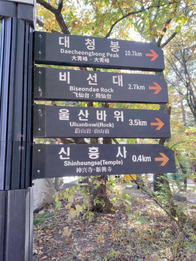 Diferents camins senderistes en el P. N. Seoraksan
