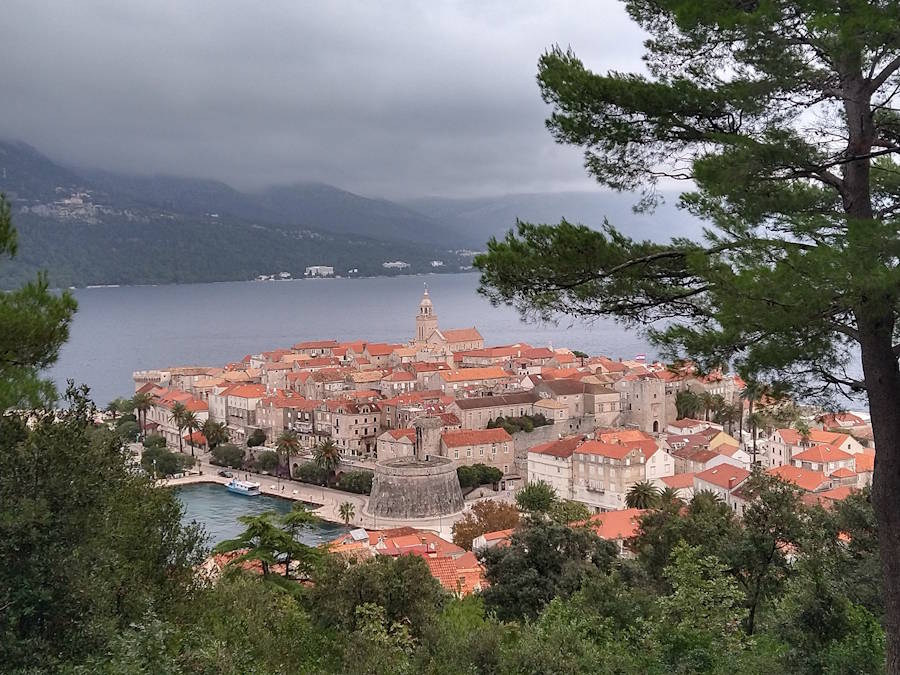 Vista panoràmica de Korčula (illa de Korčula, Costa Dàlmata)