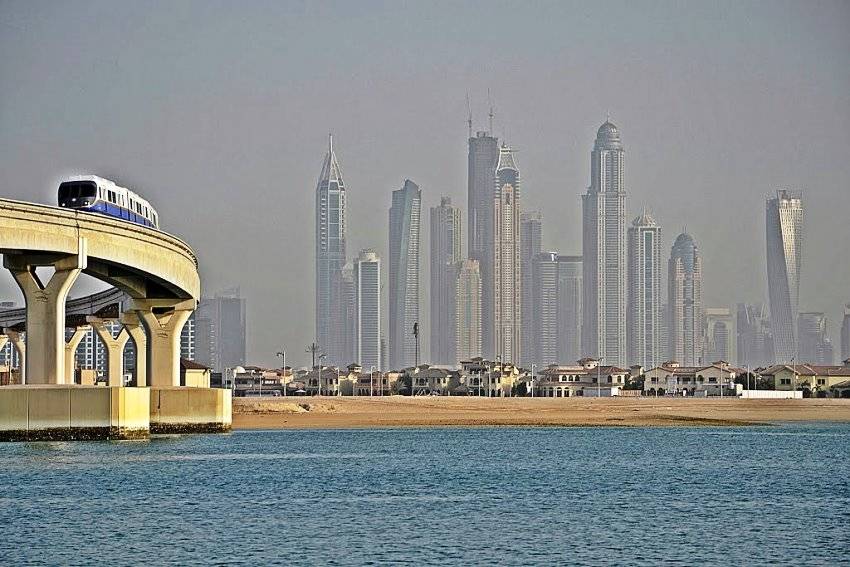 Vista de Dubai Marina desde el Atlantis Hotel, Dubái