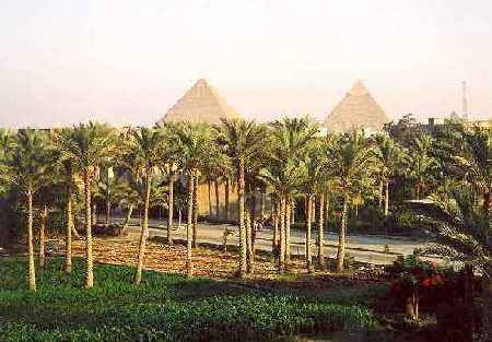 Vista de las pirámides de Giza