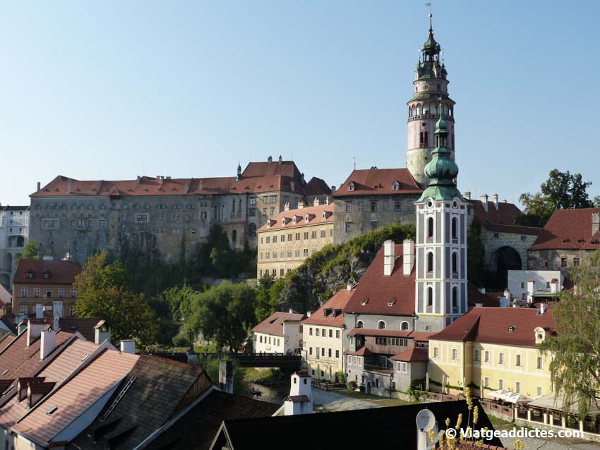 Vistas sobre el castillo de Český Krumlov
