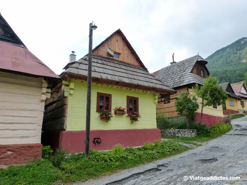 Algunas de las casas de Vlkolínec