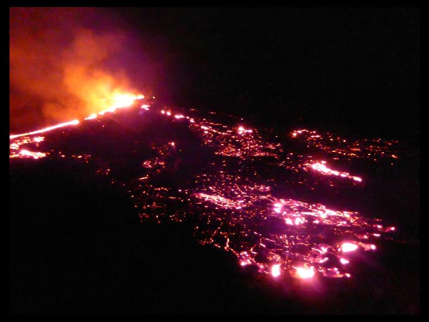 Imagen nocturna del volcán Erta Ale