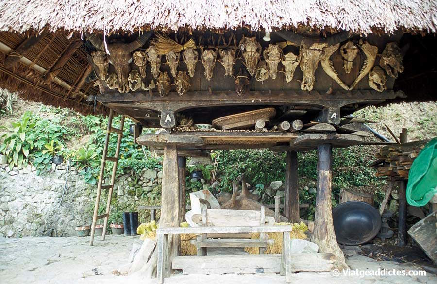Construcción tradicional de la etnia ifugao (Banaue, Luzón)