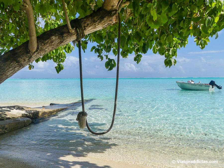 Un dels bonics racons de la platja de Matira (Matira, Bora Bora, illes de la Societat)