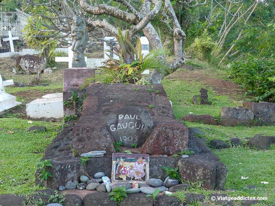 La tomba de Paul Gauguin en el cementiri d'Atuona (Atuona, Hiva Oa, illes Marqueses)