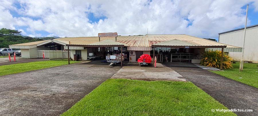 La petita terminal de l'aeroport Jacques Brel (Hiva Oa, illes Marqueses)