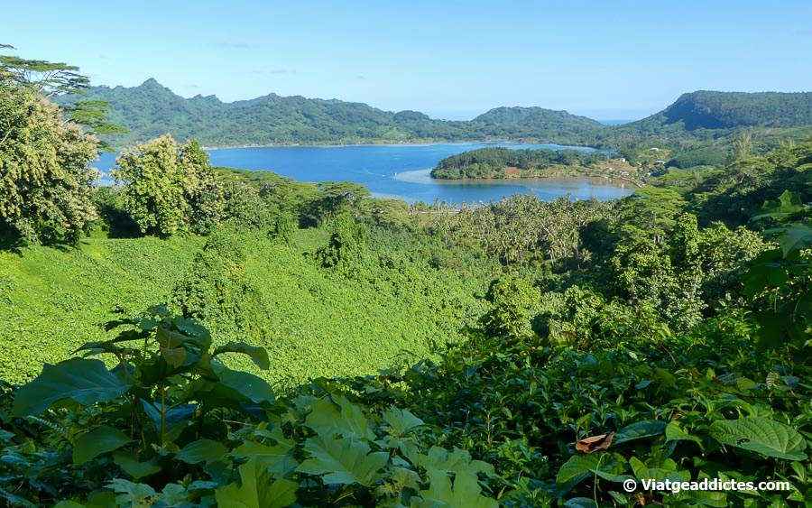 Vista sobre la badia de Maroe (Huahine Nui, illes de la Societat)