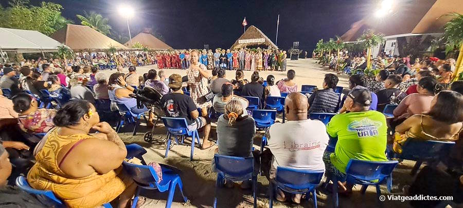 Presentació del festival Heiva Tumara'a a càrrec de les autoritats locals (Tumara'a, Ra'iātea, illes de la Societat)
