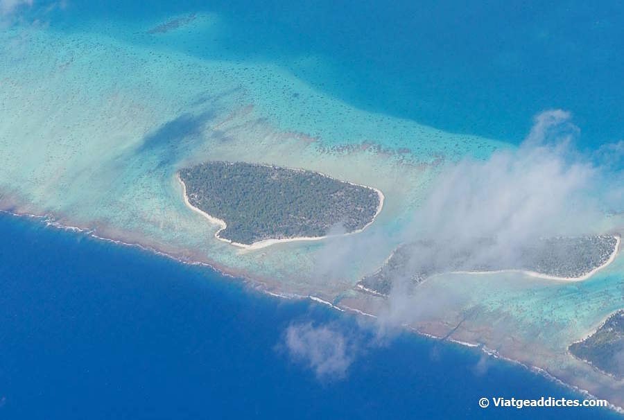 Detall de l'atol de Kaukura (illes Tuamotu)
