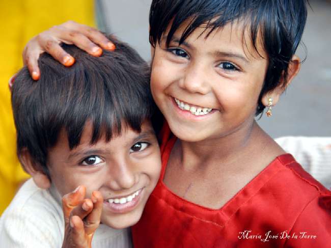 Niños de Dharavi (suburbio de Mumbai)