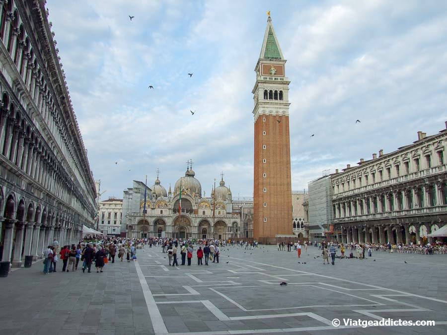 The Piazza di San Marco, with its characteristic Campanile