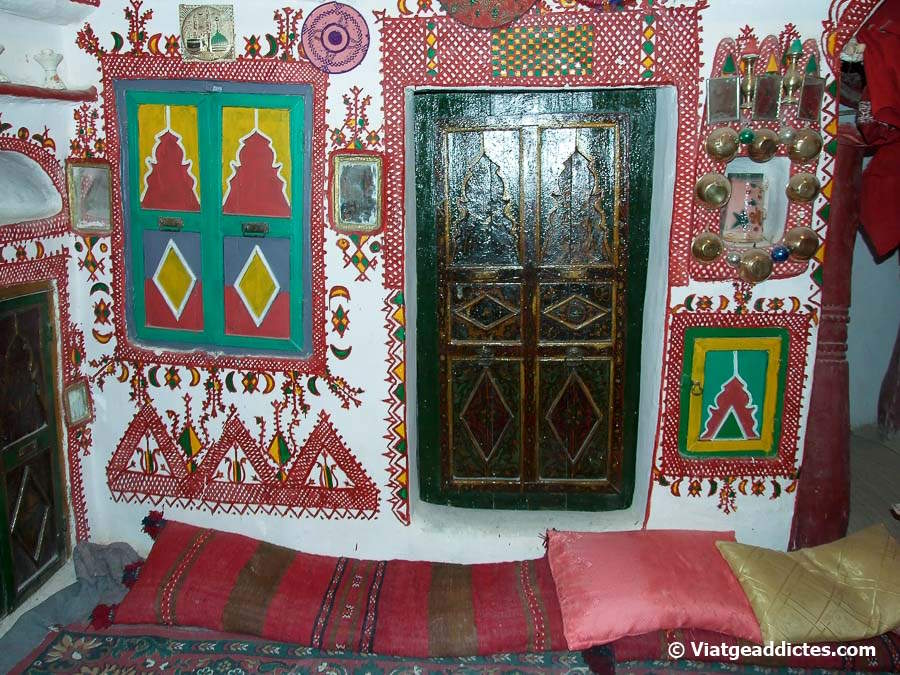 Decoració a l'interior d'una casa tradicional de Ghadames