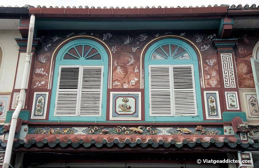 Detalle de una lujosa mansión Peranakan (Malaca)