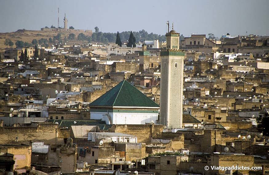 Vista sobre la medina y la mezquita Kairaouine (Fez)