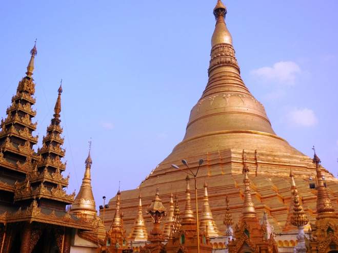 Detalle de la pagoda Shwedagon