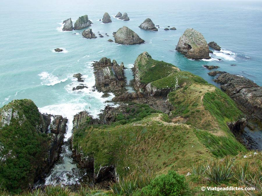 Les roques «The Nuggets» als peus del far de Nugget Point (Ahuriri Flat, illa Sud de Nova Zelanda) Les roques «The Nuggets» als peus del far de Nugget Point (Ahuriri Flat, illa Sud de Nova Zelanda)