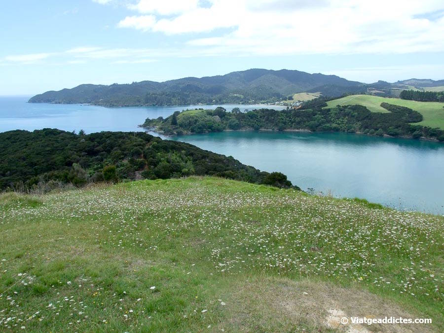 Vistes sobre la badia Doubtless des de Rangikapiti Pā (Mangonui, illa Nord de Nova Zelanda) Vistes sobre la badia Doubtless des de Rangikapiti Pā (Mangonui, illa Nord de Nova Zelanda)