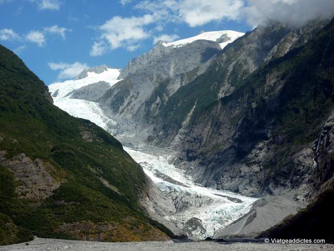 Vista de la glacera Franz Josef, en el parc nacional Westland Tai Poutini 