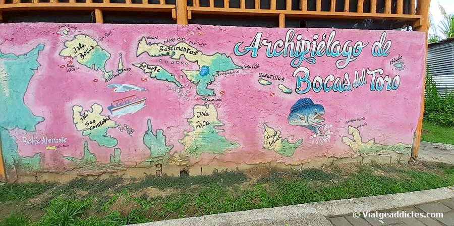 Mural de l'arxipèlag de Bocas del Toro (Bastimentos)