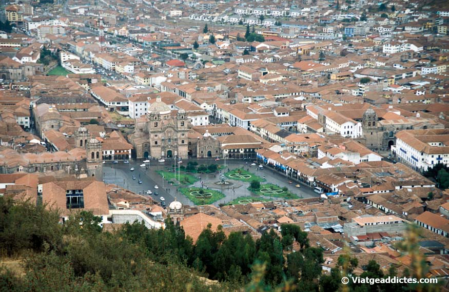 Vista sobre la Plaza de Armas i el centre històric de Cusco