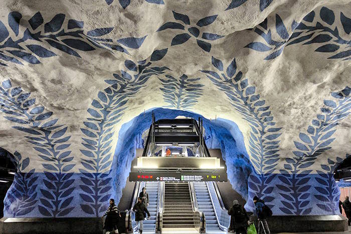 En la estación de metro T-Centralen (Estocolmo)