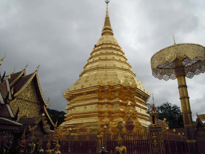 Uno de los templos budistas de Chiang Mai