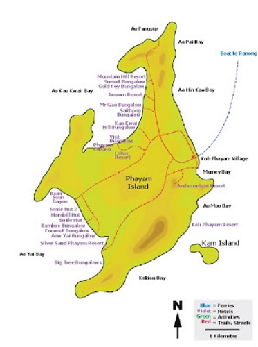 Mapa de Koh Phayam