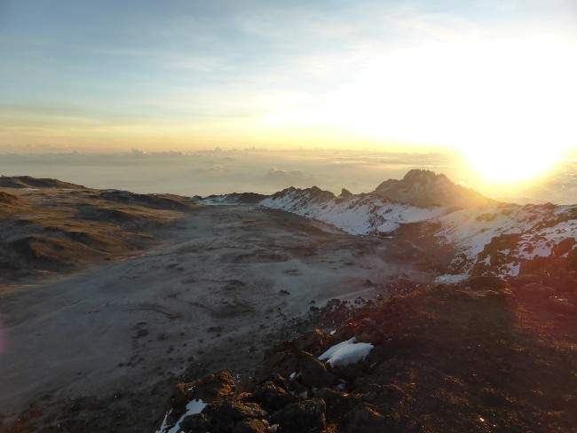 Vistas desde la cima del Kilimanjaro