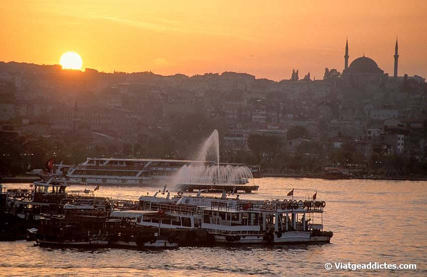 Puesta de sol sobre Estambul