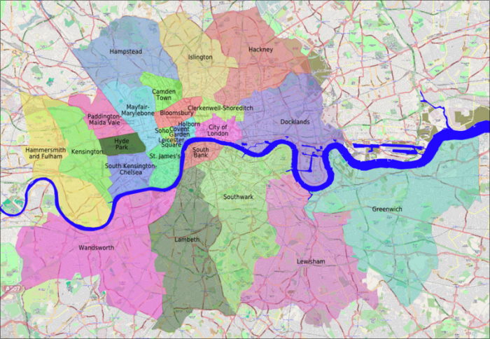 Distritos de Londres más representativos
