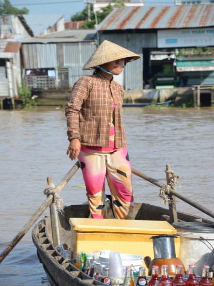 Vendedor en el delta del Mekong
