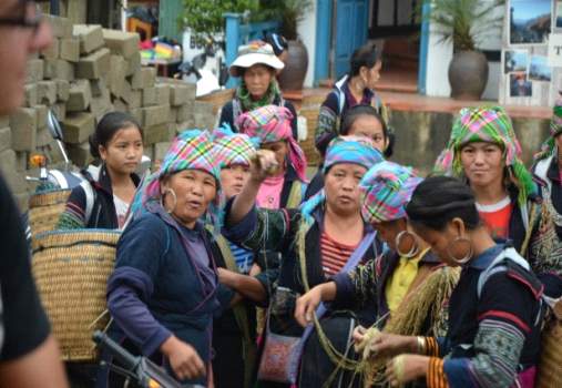 En el mercado local de Sapa