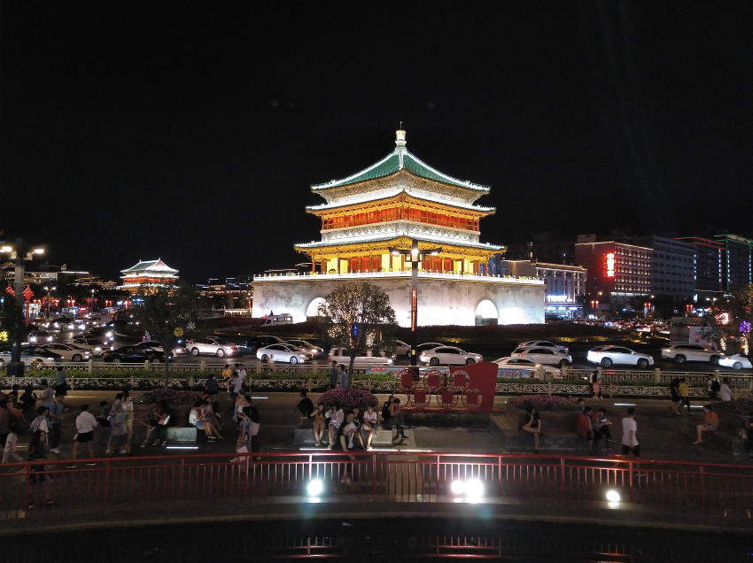 Vista nocturna de Xi'an