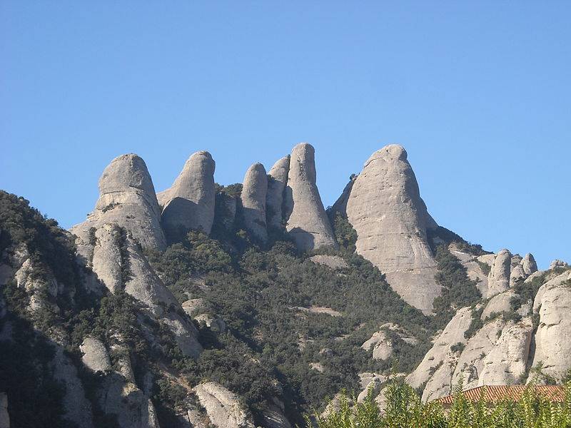 Vista d'algunes de les Agulles de Montserrat
